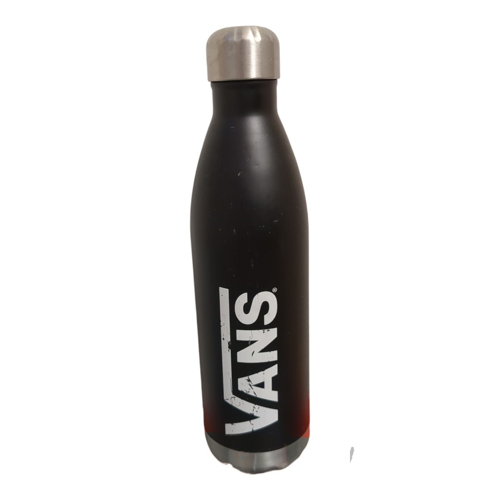 Vans Black and Silver Insulated Bottle